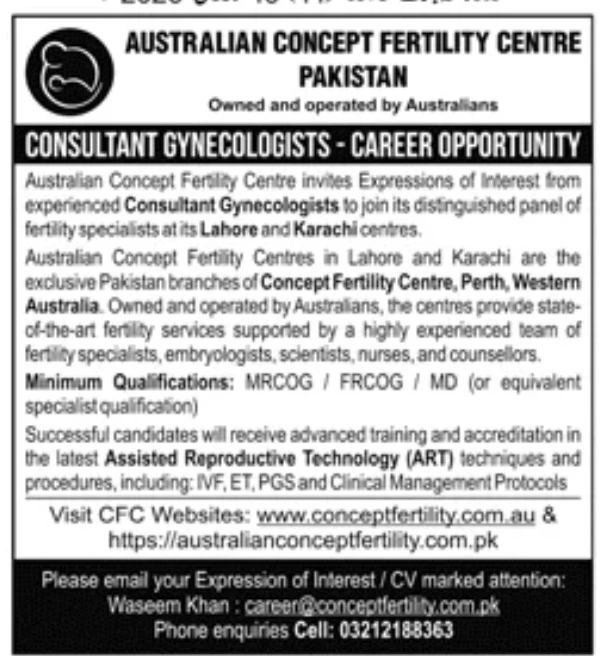 Consultant Gynecologists Jobs 2026