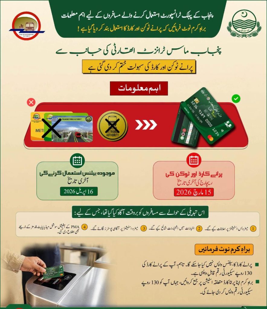 punjab-mass-transit-authority-old-cards-update