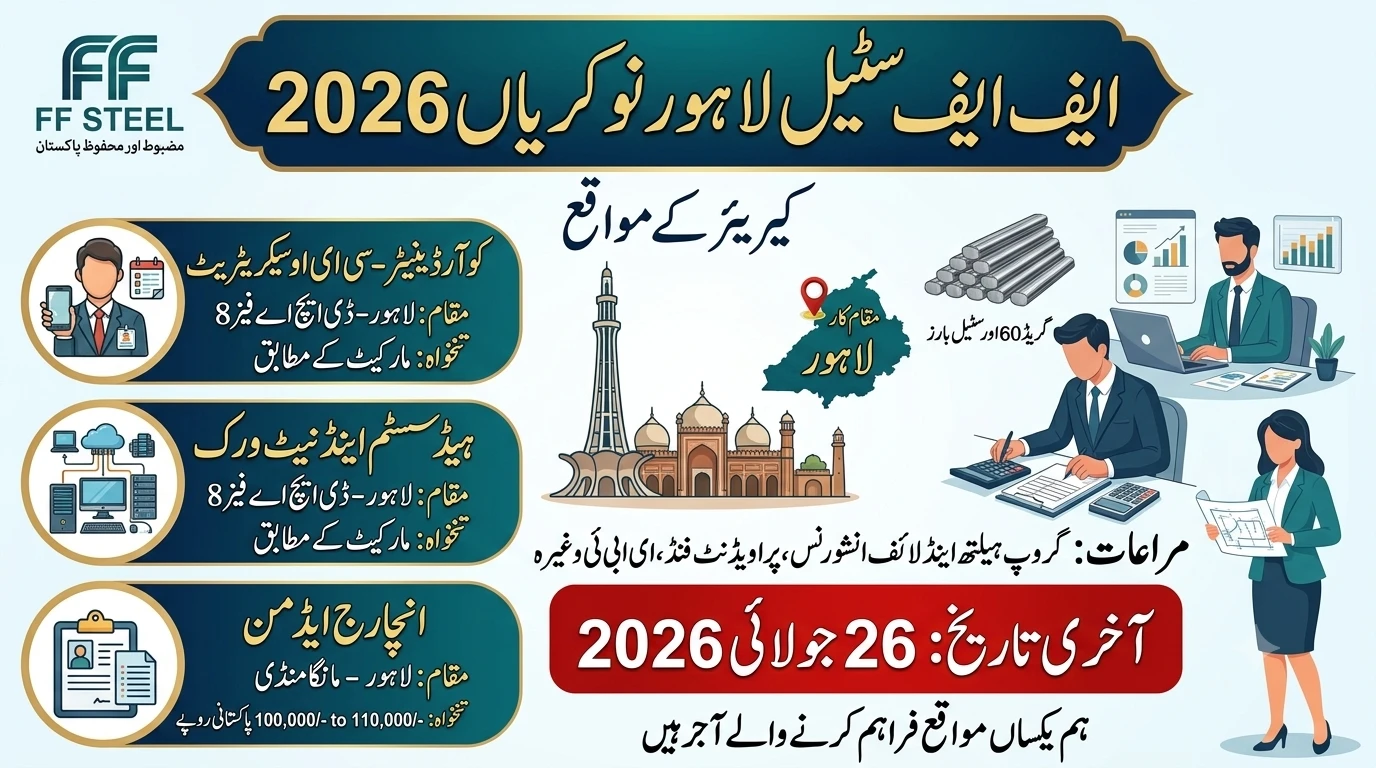 FF Steel Jobs 2026 for Multiple Positions