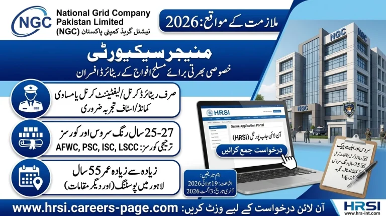 NGC Manager Security Jobs 2026 at National Grid Company Pakistan Limited