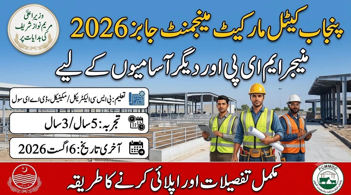 Punjab Cattle Market Management and Development Company Jobs 2026