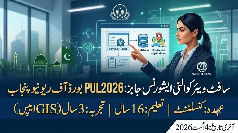 Software Quality Assurance Jobs 2026 at PULSE Board of Revenue Punjab