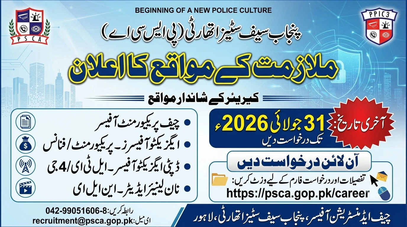 PSCA Jobs latest 2026