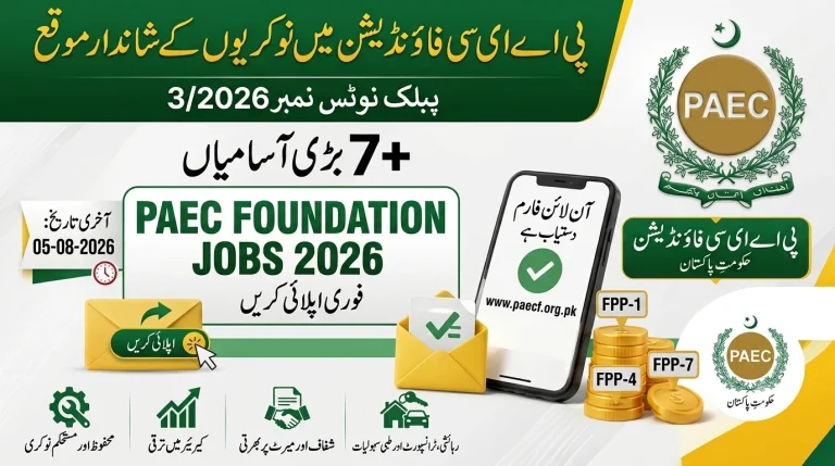 PAEC Foundation Jobs 2026 for Technicians, Assistants & Operators