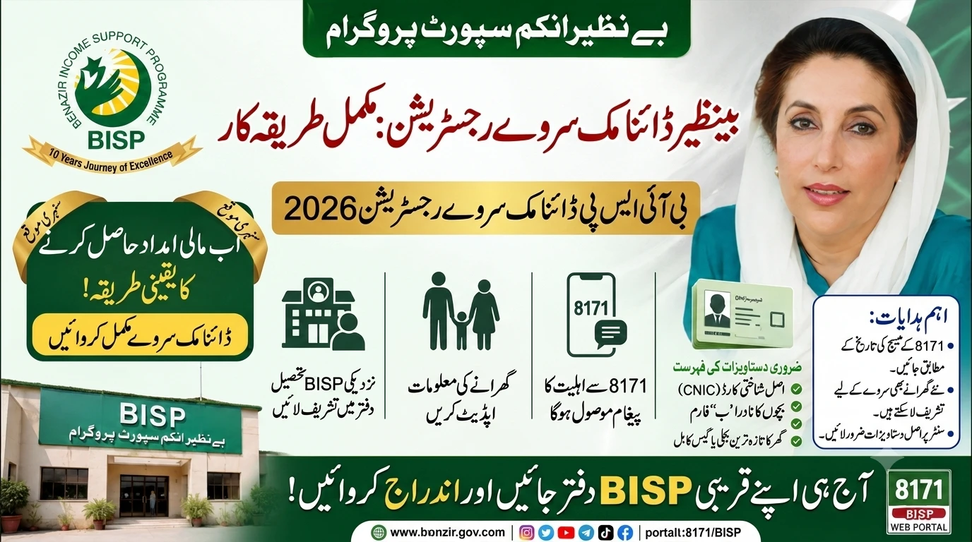 BISP Dynamic Survey Registration 2026 at Benazir Income Support Programme