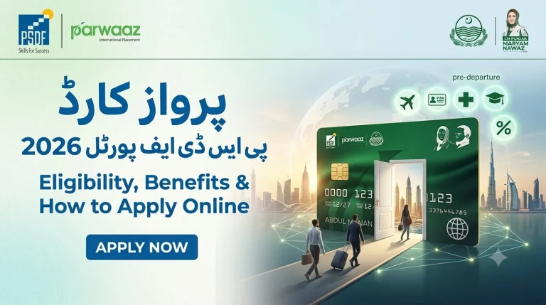 Parwaaz Card PSDF Portal 2026: Eligibility, Benefits & How to Apply Online
