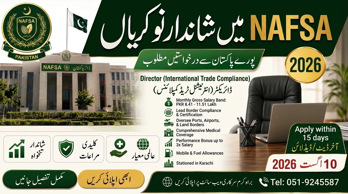 Director International Trade Compliance NAFSA Jobs 2026 at National Agri-Trade and Food Safety Authority