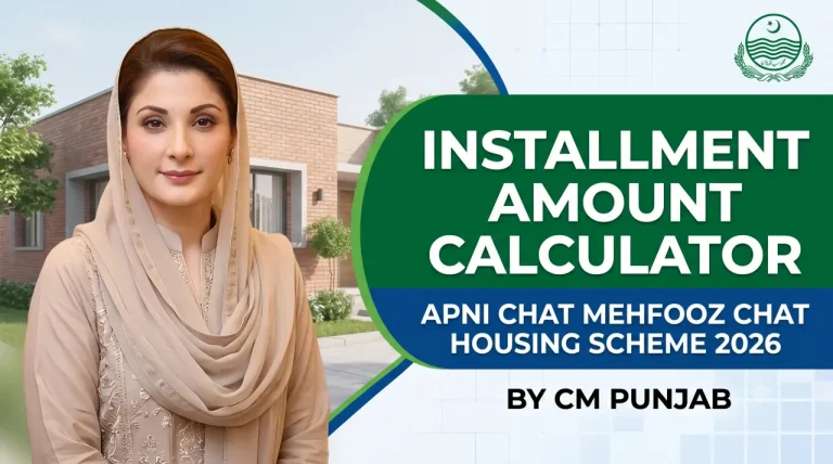 Calculate Your Monthly Payment for CM Punjab Apni Chat Mehfooz Chat