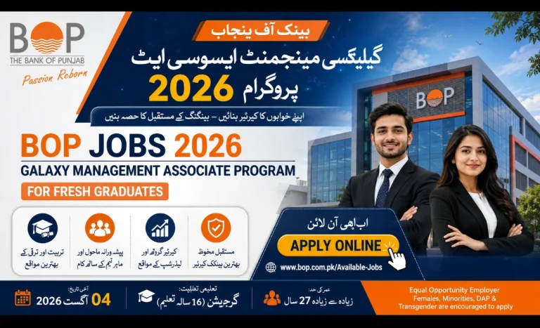 Create a feature image for above written article in Urdu language and English. Size should be 1280 by 720. Don't disclose everything in image. Add relevant organization Logos. Add Apply Online button