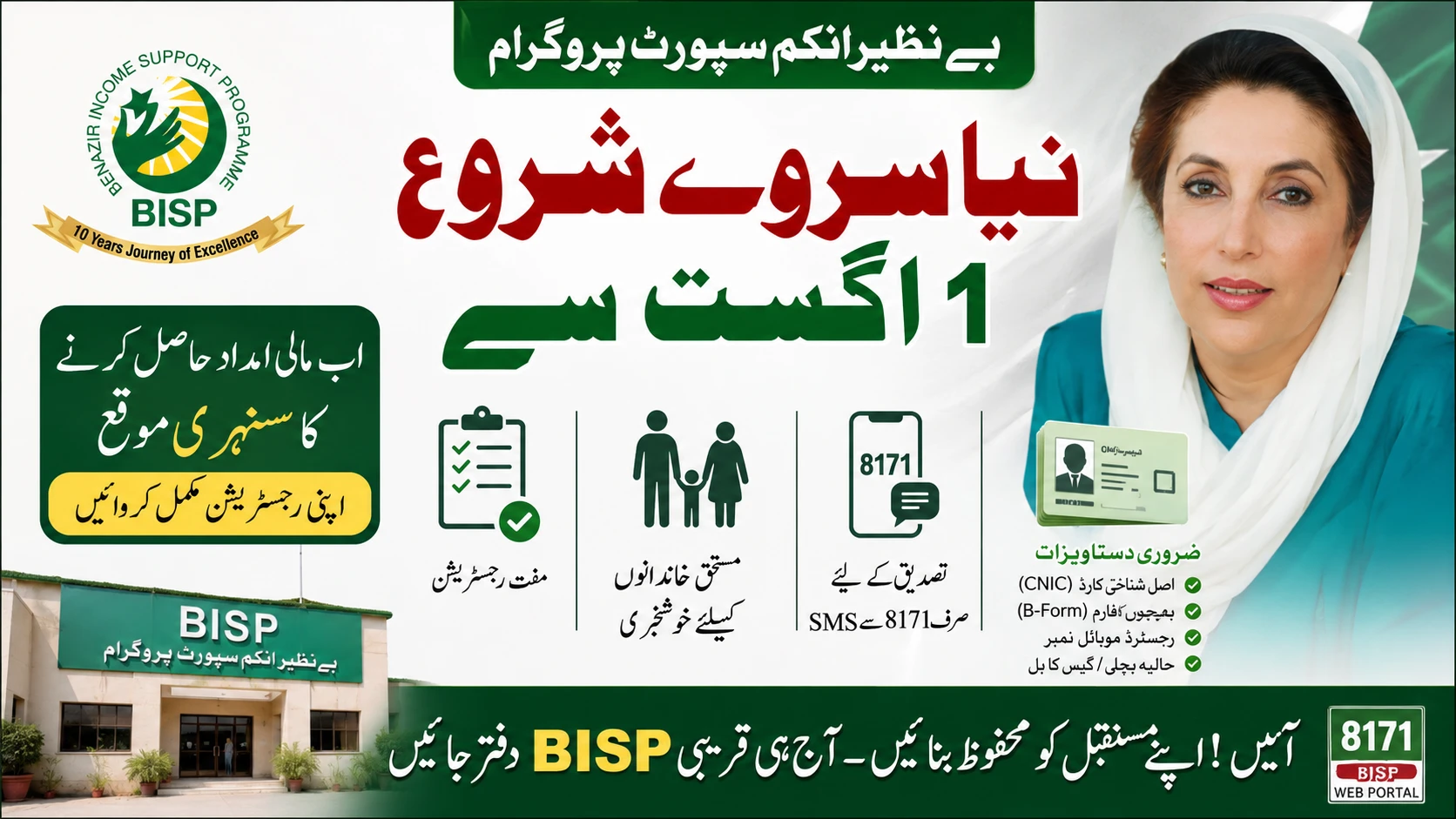 Benazir Income Support Program (BISP) New Survey Starting From 1st August