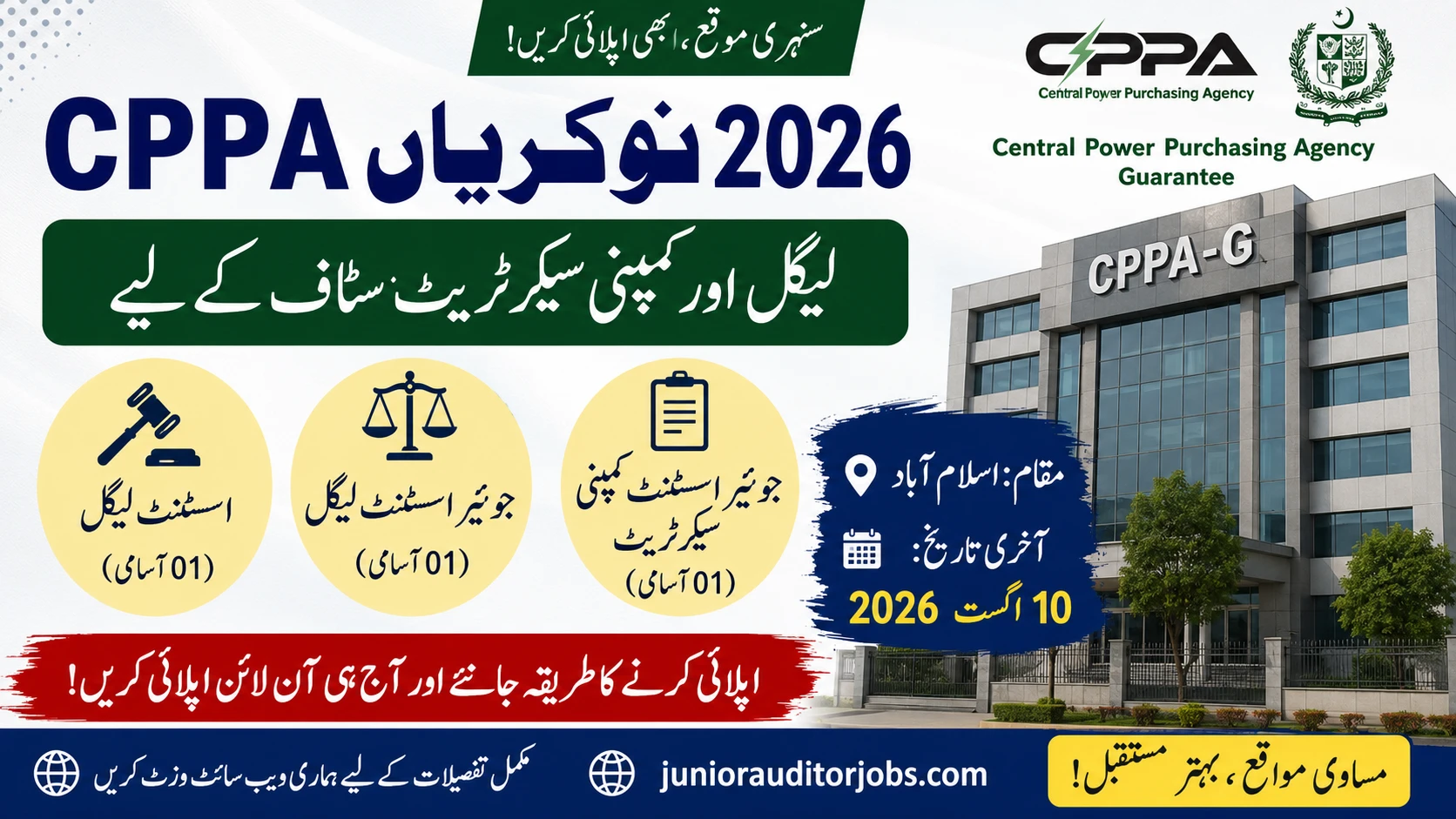 CPPA Jobs 2026 for Legal and Company Secretariat Staff