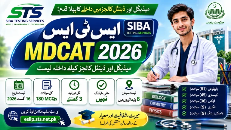 SIBA Testing Services MDCAT 2026 for Medical & Dental Admissions