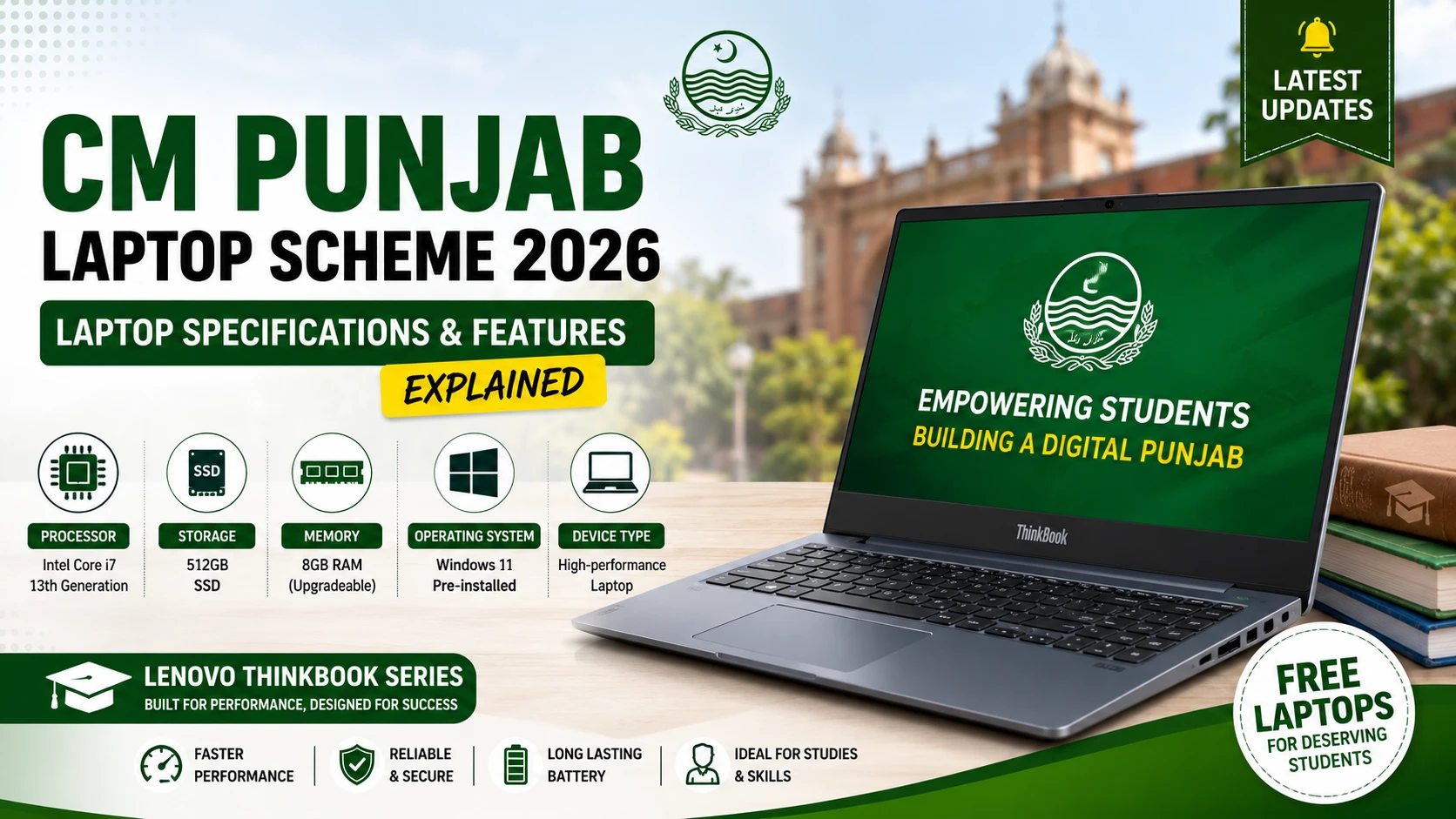 CM Punjab Laptop Scheme 2026 Specifications: Complete Guide to Laptop Features and Performance