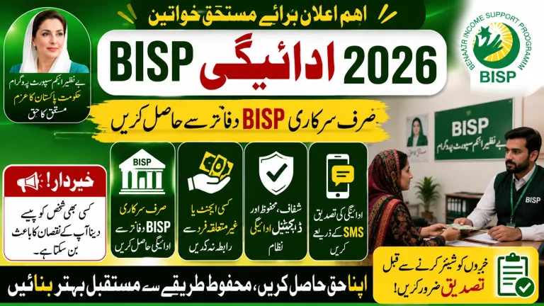BISP Payment 2026 Only Through Official BISP Offices
